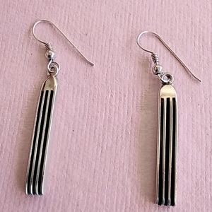 Native American crafted sterling silver earrings.
